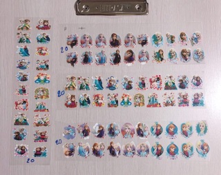 Set sticker hình ủi công chúa elsa