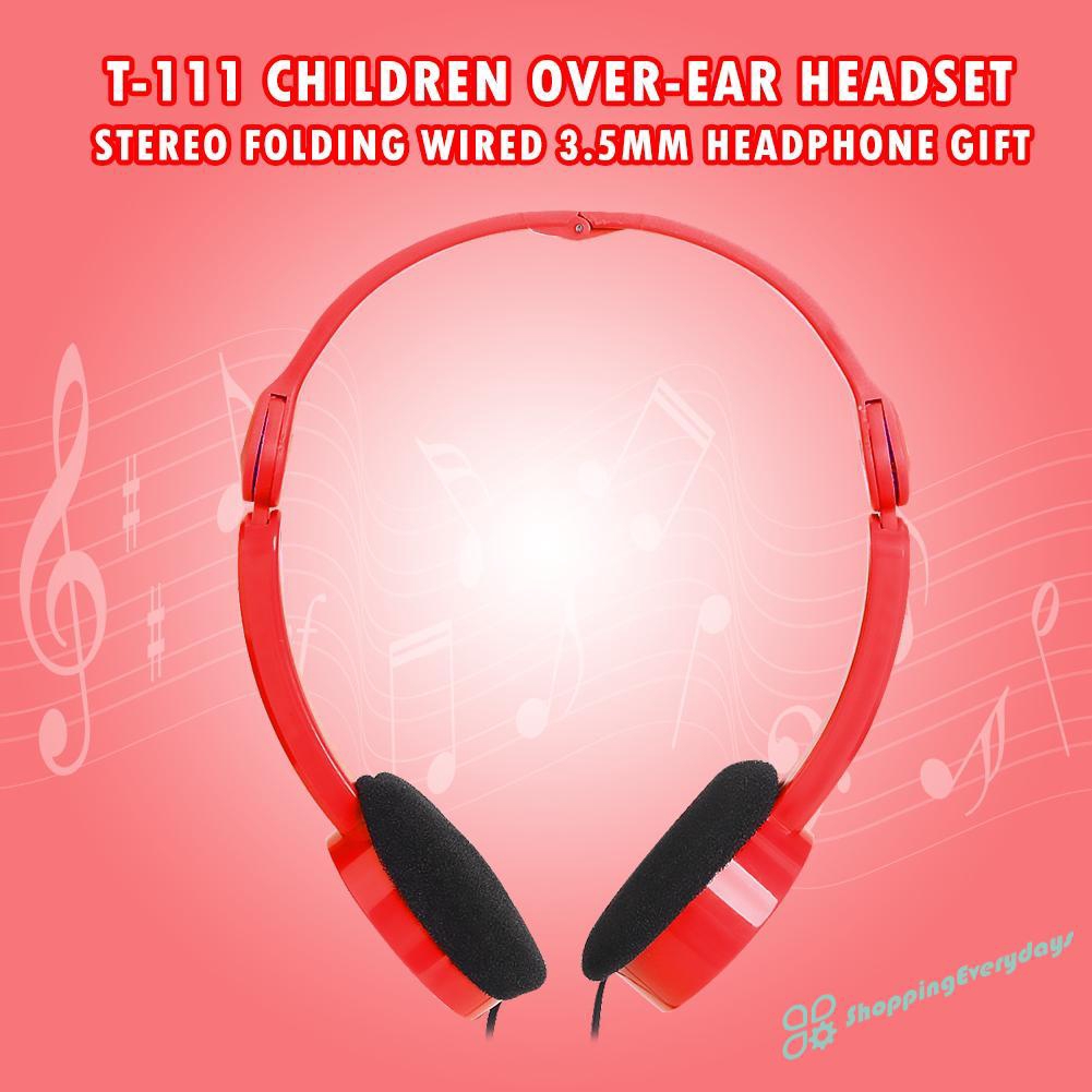 Tai Nghe Chụp Tai T-111 Có Dây 3.5mm Cho Trẻ Em