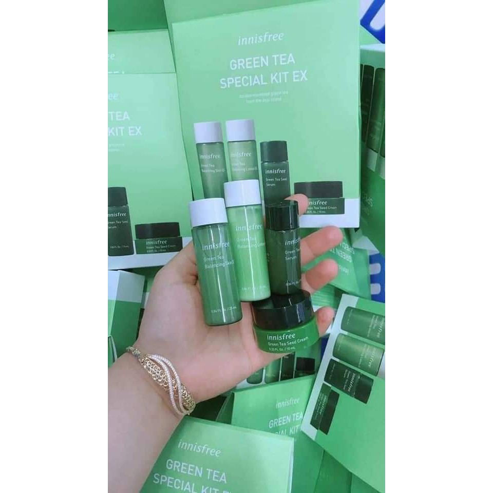 🌿Sét Dưỡng Da Trà Xanh INNISFREE Mini🌿🌿( Mẫu mới ) + dưỡng trắng, cấp ẩm, giảm dầu nhờn | BigBuy360 - bigbuy360.vn