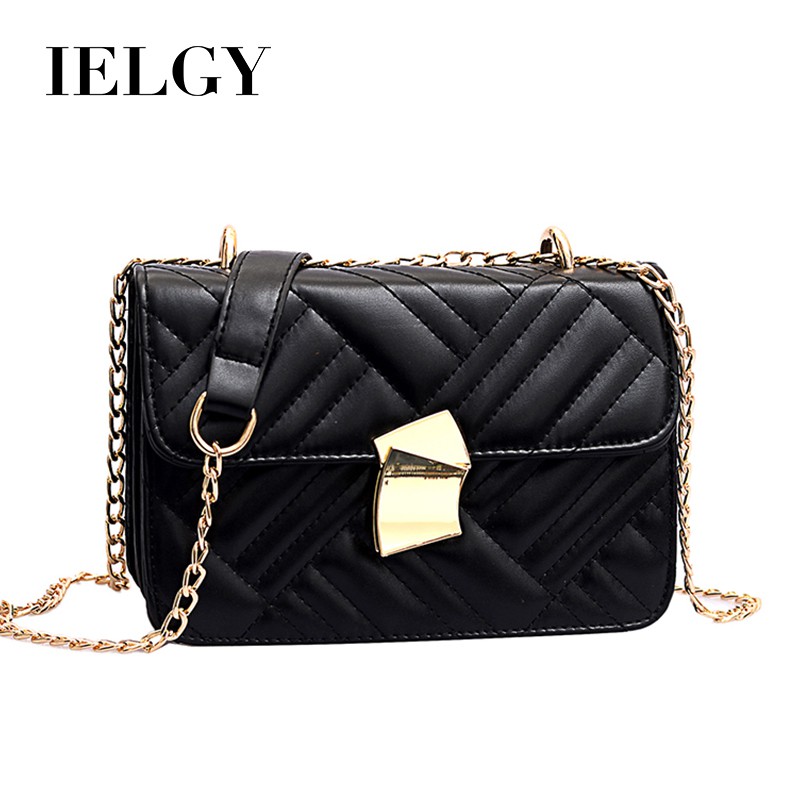 Túi Đeo Vai Hình Vuông Phối Dây Đeo Sợi Xích Phong Cách Hàn Quốc Thời Trang Cho Nữ