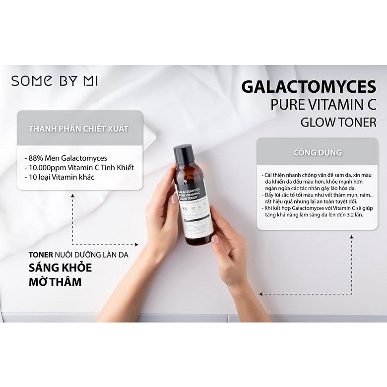 {XẢ KHO SỈ} Nước Hoa Hồng Dưỡng Trắng Some By Mi Galactomyces Pure Vitamin C Glow Toner 200ml