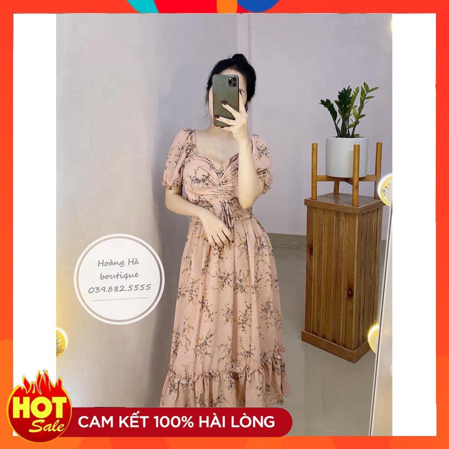 ❤️ Váy hoa rút dây ❤️ họa tiết hoa văn, phong cách tiểu thư xinh xắn