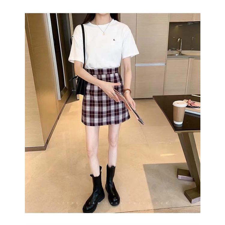 Chân Váy Kẻ To Dáng Chữ A_Xưởng May Quang Anh