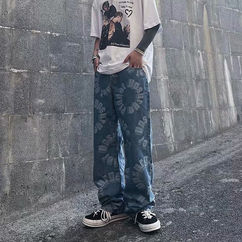 Quần jeans Dài Lưng Thun Co Giãn Thời Trang Hàn Quốc Dành Cho Nam Giới Size S-3XL