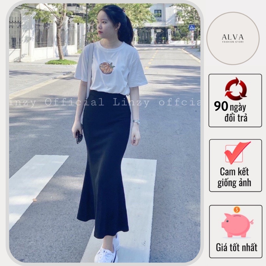 Chân Váy Đuôi Cá Len Tăm Dáng Dài Tôn Dáng Cực Đỉnh Phong Cách Ulzang