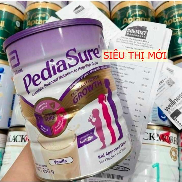 [BILL AIR ] COMBO 3 LON SỮA PEDIASURE ÚC VANILLA 850G