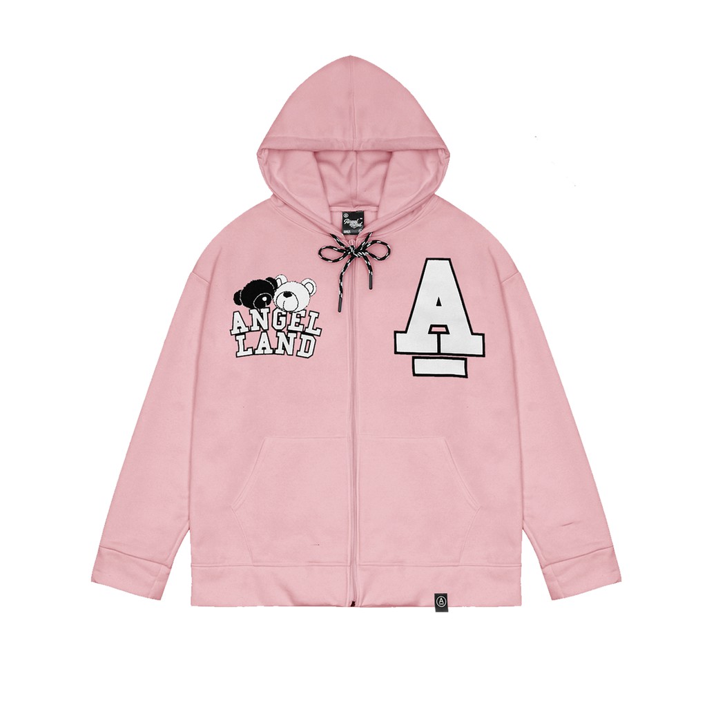 ÁO HOODIE KHÓA KÉO ANGEL-LAND SUNDAY TEDDY HỒNG | BigBuy360 - bigbuy360.vn