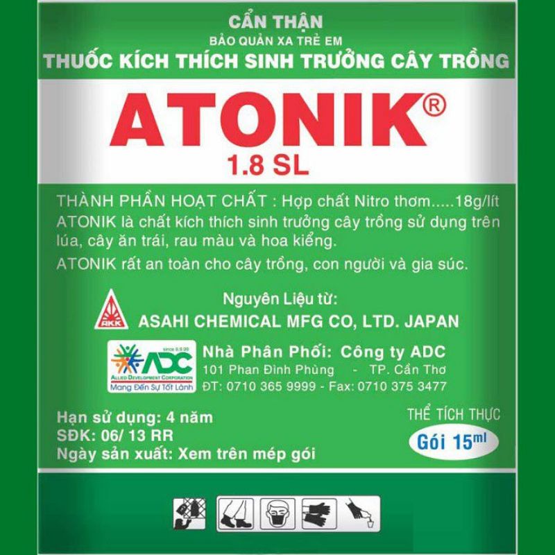 Thuốc kích rễ, tăng trưởng cho cây trồng ATONIK 1.8 SL (Gói 10 ml)