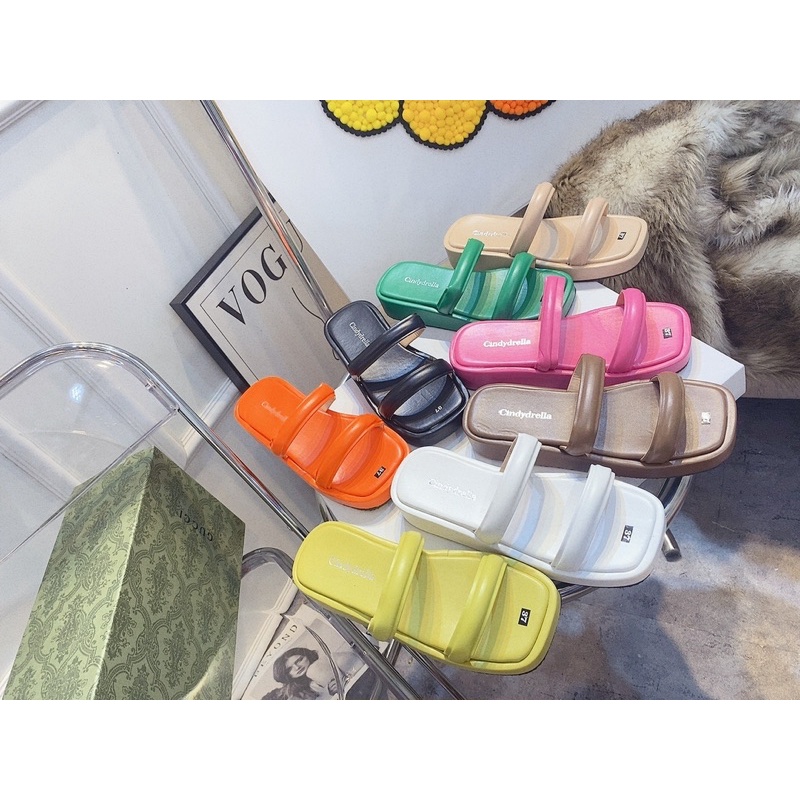 Dép hai quai nhỏ đế bánh mì full màu siêu đẹp - Camel Store