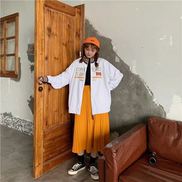 ÁO KHOÁC NỈ NGOẠI TRẮNG MẶC 2 KIỂU - SWEATER EXPEDITION UNISEX