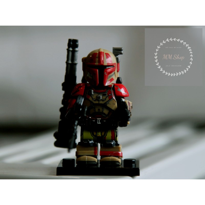 Mô hình lego lính full giáp đỏ