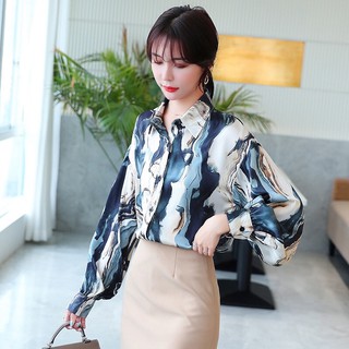 Áo sơ mi nữ lụa Satin phong cách hàn quốc