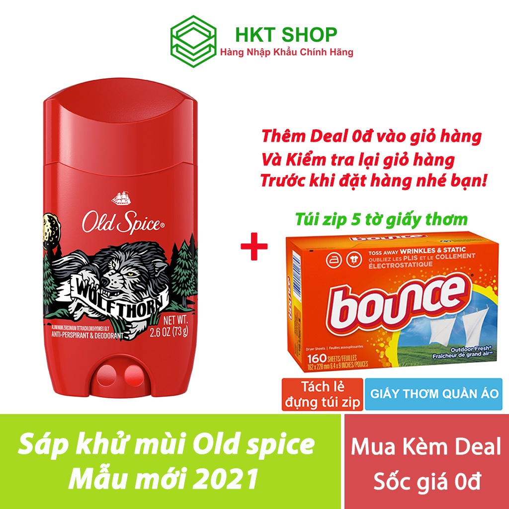 [USA] Sáp khử mùi nam Old Spice Wolfthorn 73g - HKT Shop