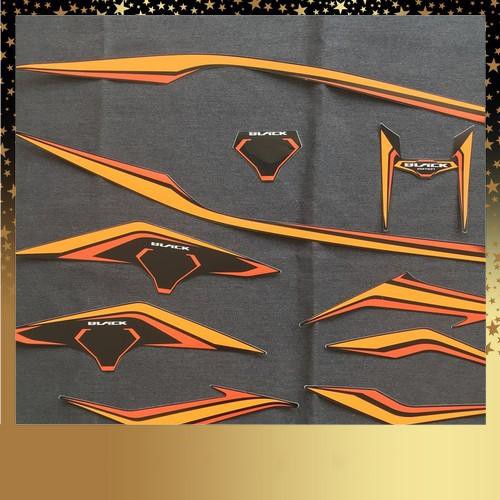 [CỰC RẺ]  Bộ tem rồi mẫu zin cho xe AIRBLADE 2016 Black Edition hàng 3 lớp cao cấp ( MÀU CAM )