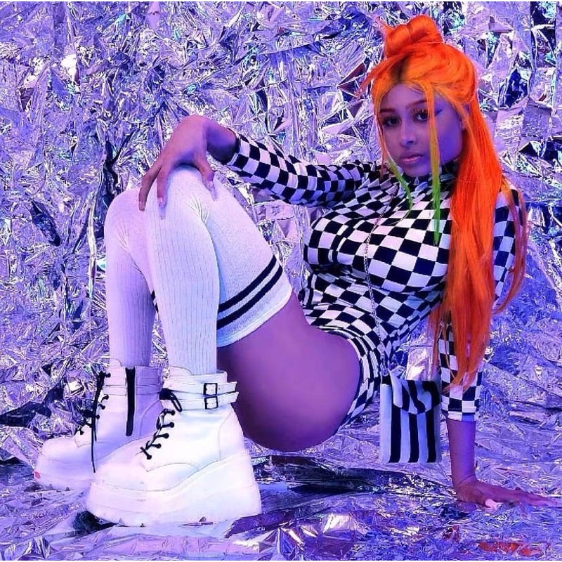 Giày Boot độn đế cổ cao mắt cá chân đan dây- 2 màu