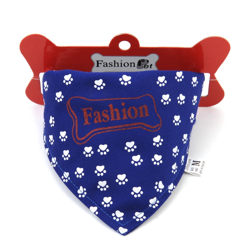 Khăn quàng cổ cho thú cưng hình tam giác họa tiết dấu chân xinh xắn