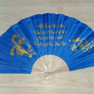 QUẠT VẢI XẾP THƯ PHÁP CAO CẤP size Trung
