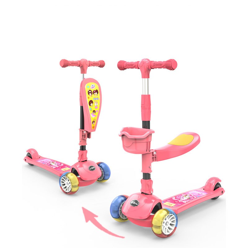 ✈️[Freeship] Xe trượt scooter YO-YO đa năng phát sáng cho bé từ 2 đến 12 tuổi - Xe thăng bằng có nhạc, ghế nhún cho trẻ