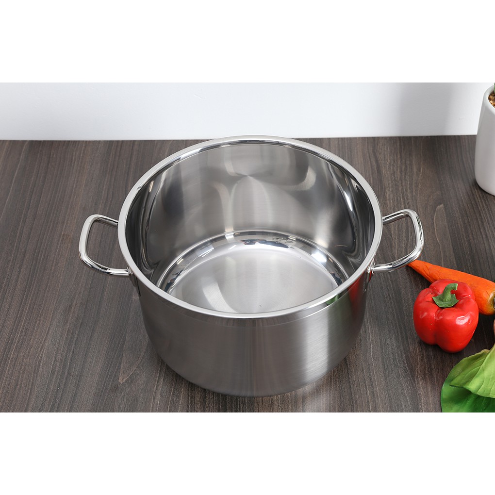 Nồi xửng hấp 32cm vung inox - Xửng hấp Inox cao cấp