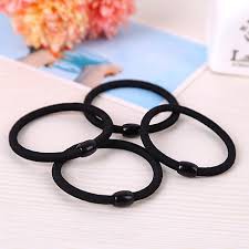 Combo 100 buộc tóc đen trơn giá sỉ