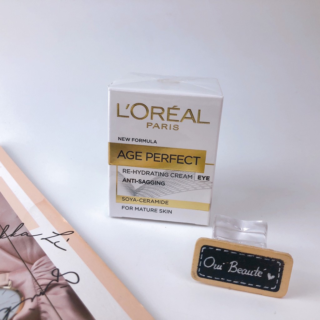 Kem mắt dưỡng ẩm L'oreal Age Perfect re-hydrating cream eye anti-sagging 15ml Ouibeaute