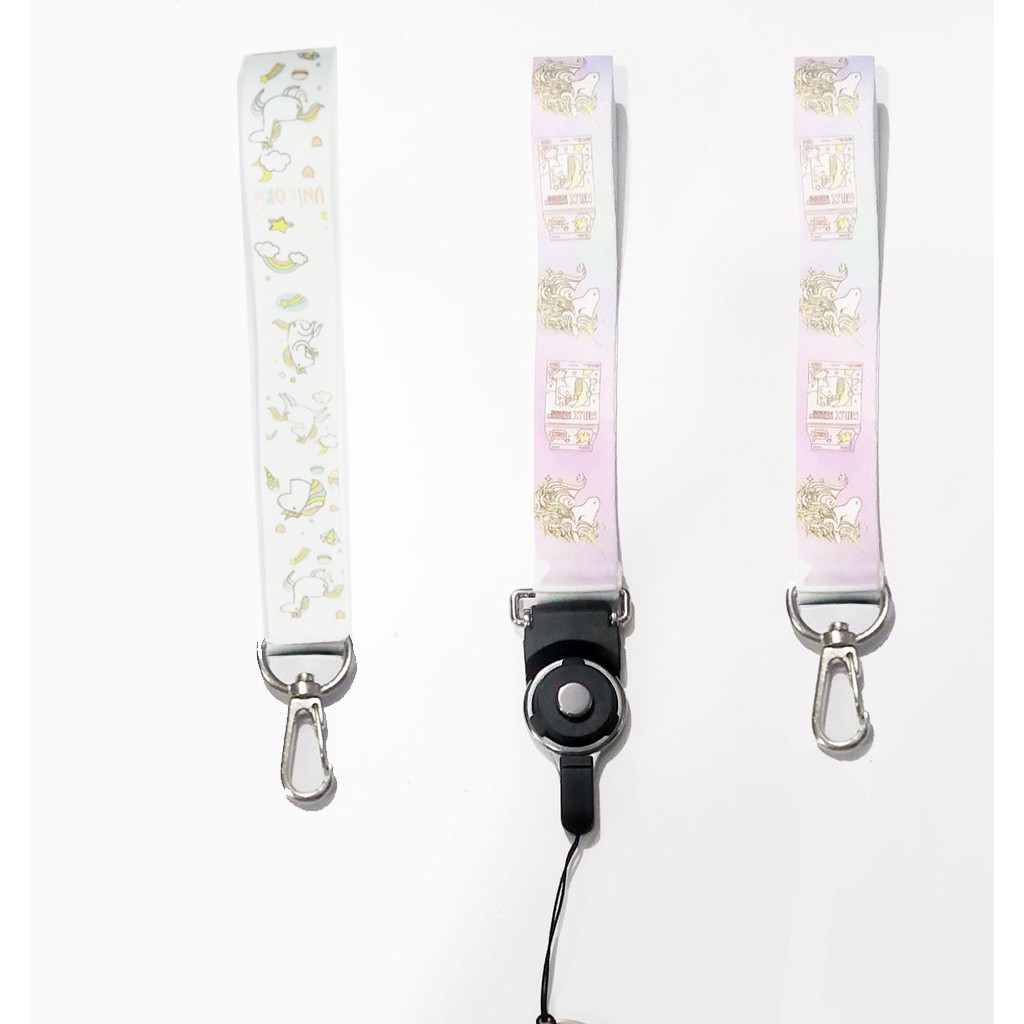 dây strap ngựa thần STI8 hoạt hình dây treo thẻ name tag unicorn ngắn cute dễ thương 15cm