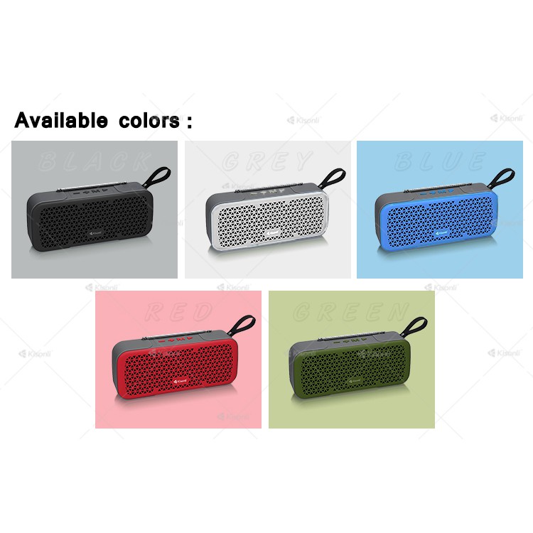 Loa bluetooth Kisonli KS-1982 Stereo tích hợp anten bắt sóng cực mạnh, hỗ trợ thẻ nhớ/USB/FM/AUX/Rãnh tay