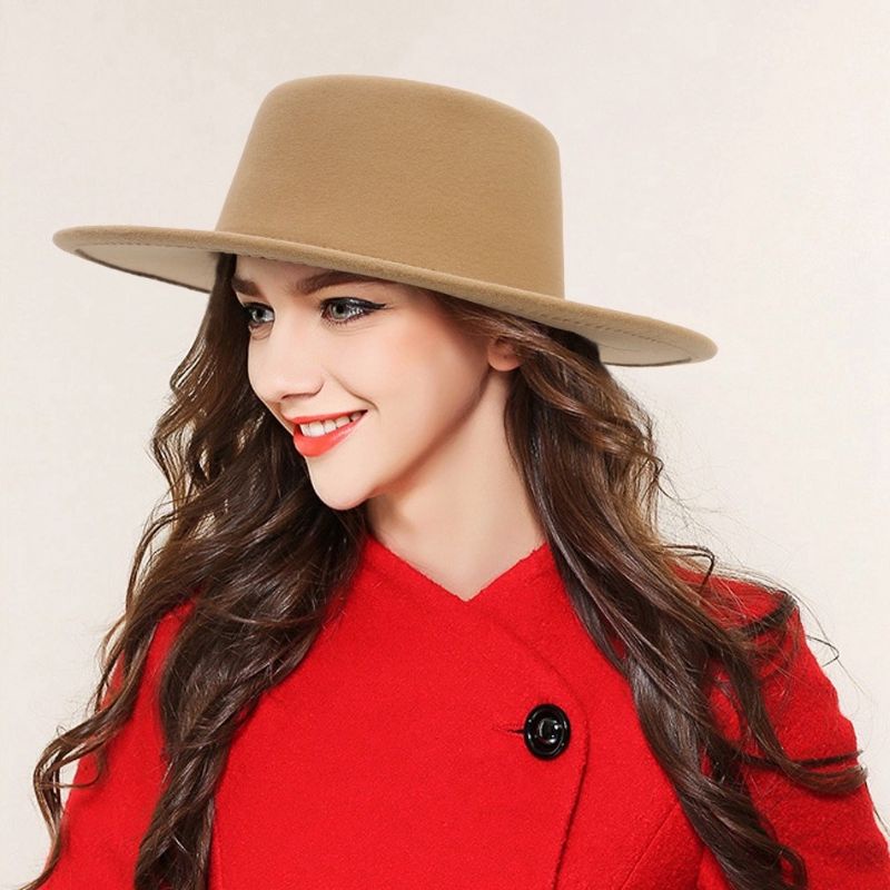 Mũ dạ cao cấp vành rộng 9cm siêu sang chảnh