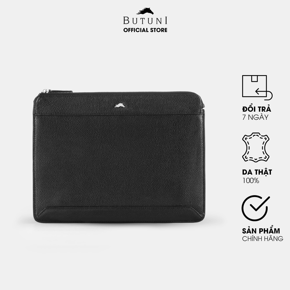 Clutch da thật Butuni Ipad Slim Active Clutch - Đen