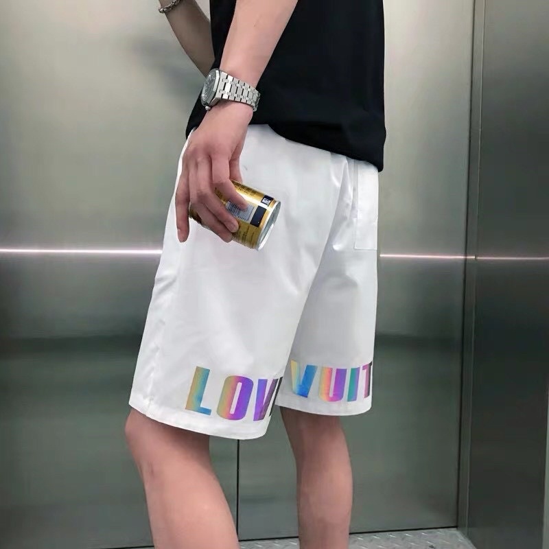 Quần đùi nam nữ thể thao chữ Phản Quang chất sịn dày mịn, quần short thể thao nam