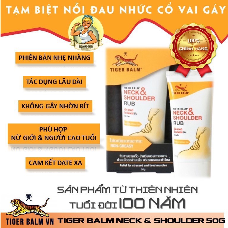 Kem Xoa Bóp Vai Và Cổ Tiger Balm Thái Lan 50g