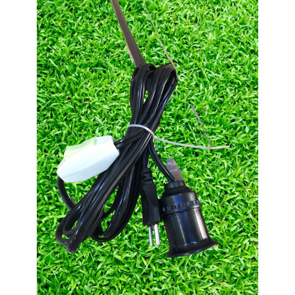 BỘ DÂY 3 MÉT-  GỒM  PHÍCH CẮM , CÓ CÔNG TẮC , ĐUÔI ĐÈN E27 , DÙNG CHO CÁC LOẠI BÓNG LED BULD