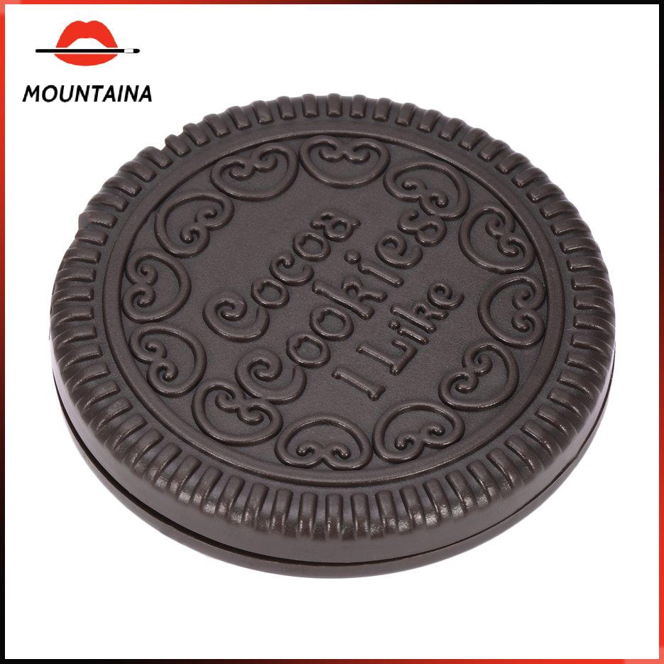 【m】 Cute Girl Chocolate Cookie Shape Design Cosmetic Mirror Makeup Chocolate Comb