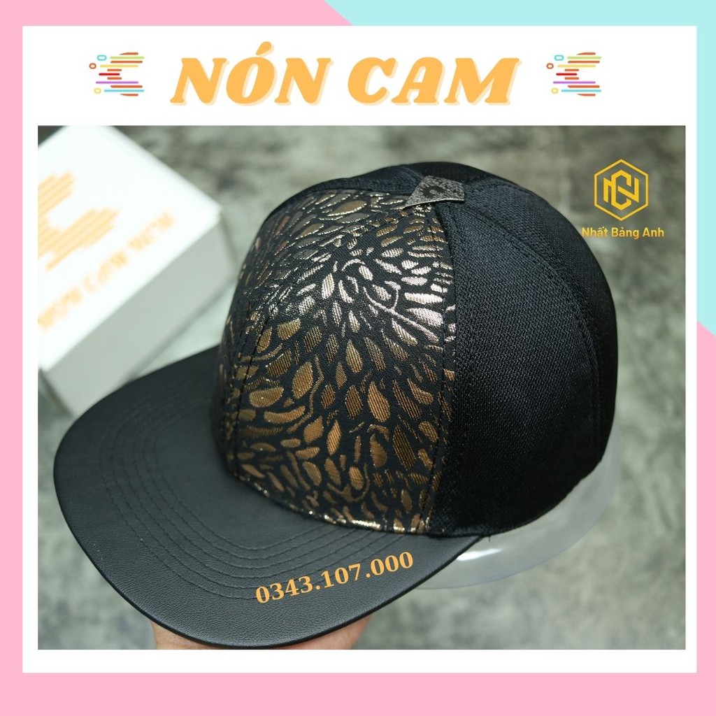 Nón Snapback chính hãng full hộp , Nón kết đẹp NÓN CAM họa tiết 2021