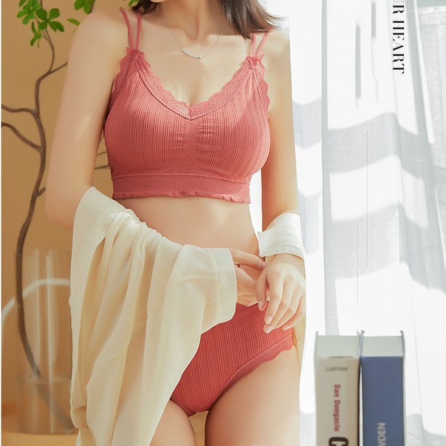 Bộ Đồ Lót Nữ Thun Tăm Không Gọng Đệm Vừa Sexy DL12 GUU | BigBuy360 - bigbuy360.vn