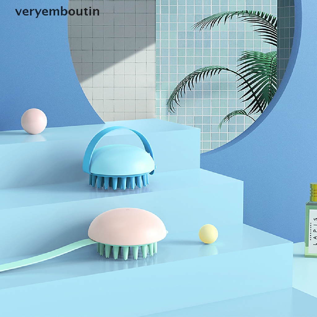 Lược Chải Tóc Massage Da Đầu Bằng Silicone Dùng Được Cả Dạng Ướt &amp; Khô