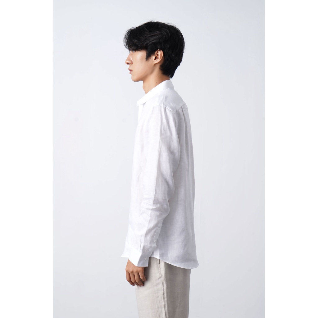 Áo Sơ Mi Tay Dài Nam Linen Trơn Form Regular - Routine 10F21SHL001C