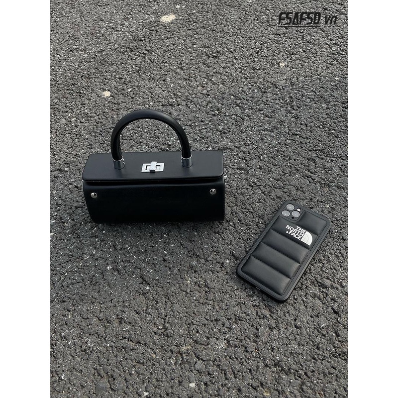 Túi Xách Hình Trụ Màu Đen Phong Cách Cổ Điển Ngọt Ngào Cho Nữ