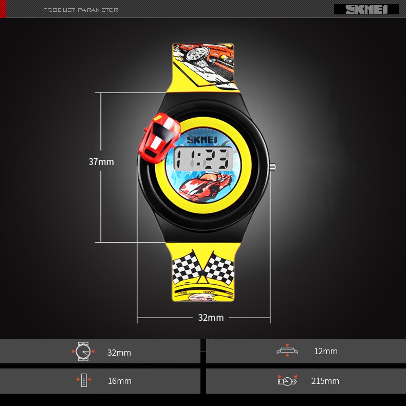 Đồng Hồ Thể Thao Trẻ Em Skmei 13KCW76 Dây Nhựa Hình Xe Đua + Tặng Pin Nhật, Móc Khoá | BigBuy360 - bigbuy360.vn
