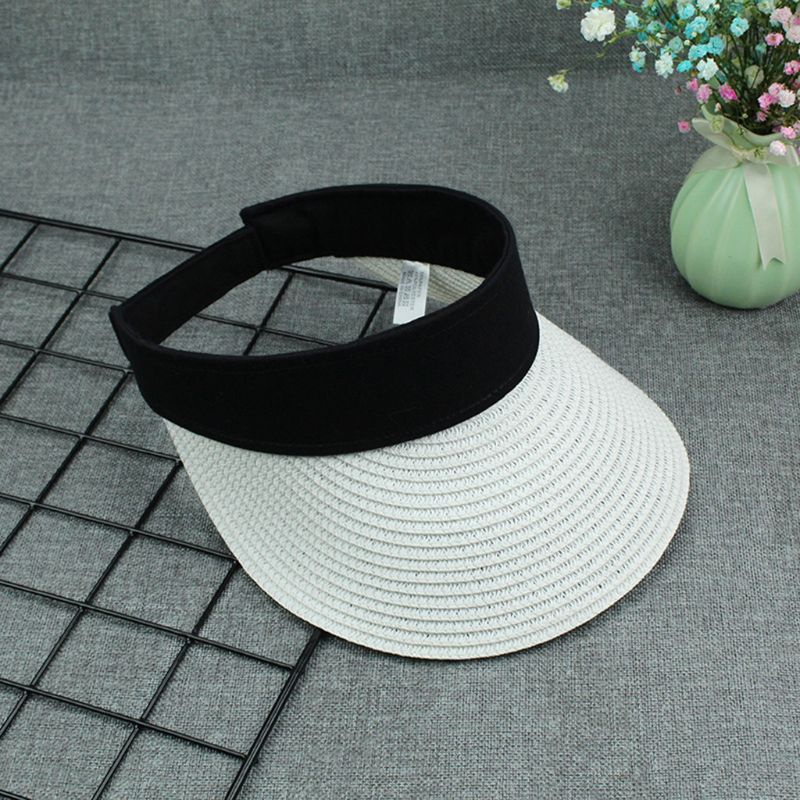 Nón Cối Rộng Vành Hở Chóp Màu Sắc Tương Phản Thời Trang Mùa Hè Cho Nữ