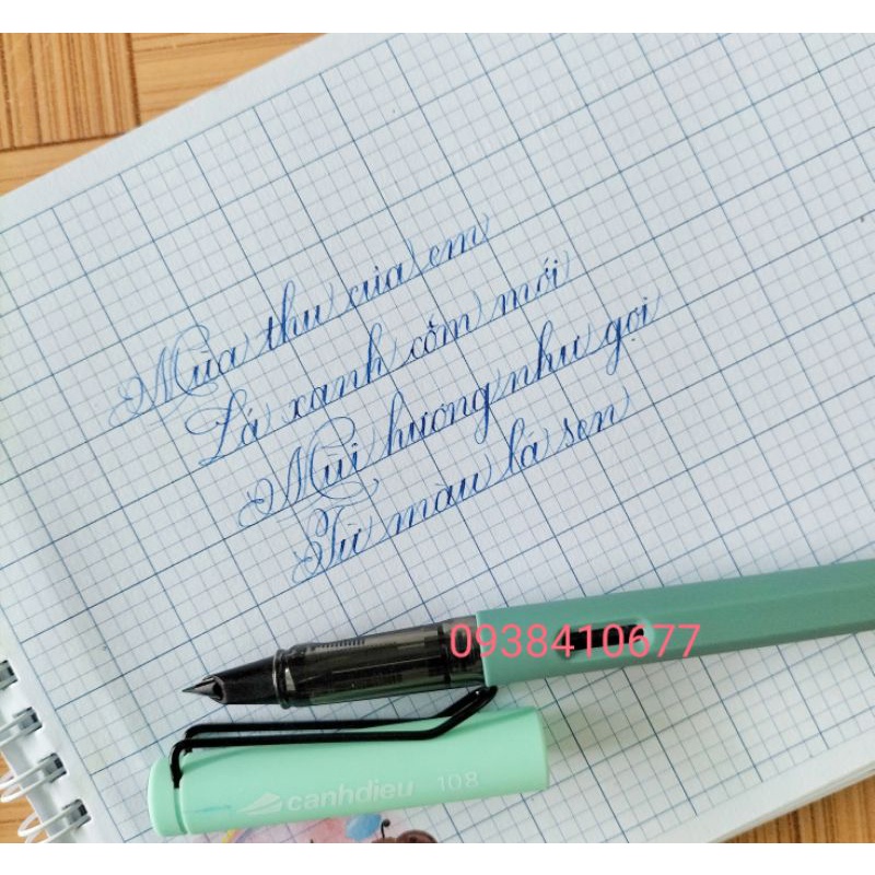 Bút máy Cánh Diều 108 ngòi lá tre không rỉ bút nét thanh đậm bút luyện viết chữ đẹp bút viết calligraphy bút mực