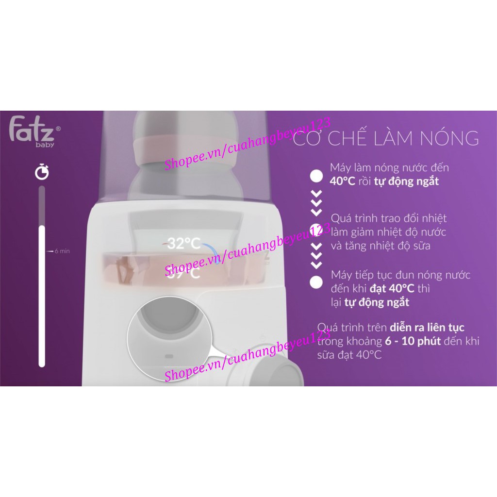 Máy hâm sữa và tiệt trùng bình sữa Fatzbaby Mono 6 - Fatz FB3001TN