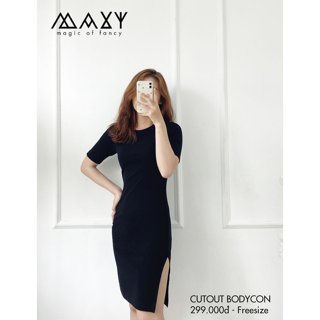 [Mã SKAMA06 giảm 8% tối đa 50K đơn 250K] Đầm body thun gân có xẻ cutout bodycon dress Maxy Workshop | BigBuy360 - bigbuy360.vn