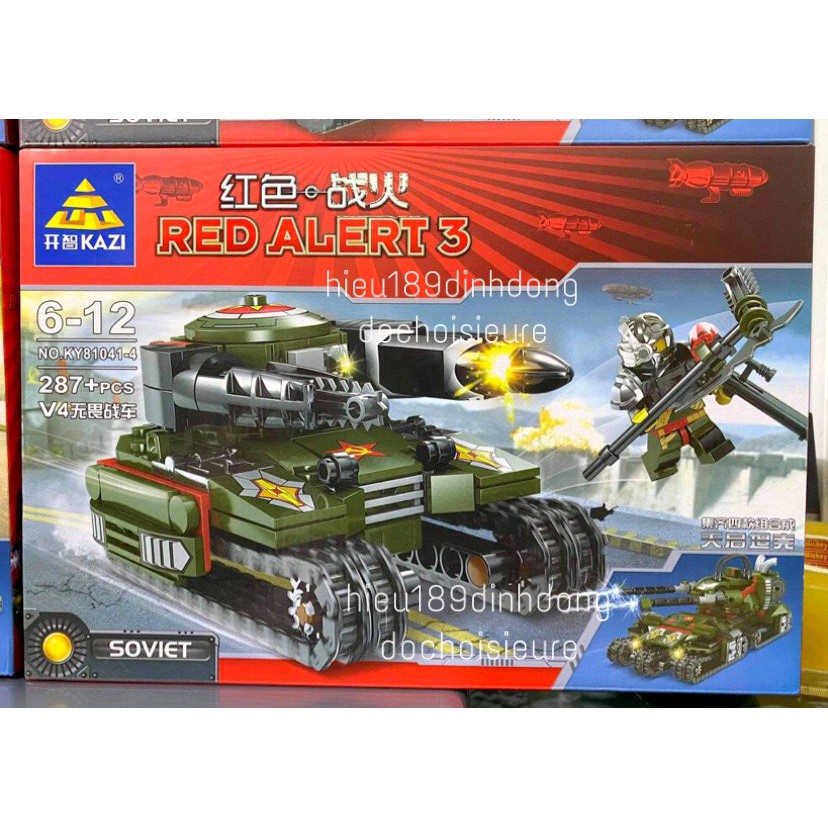 Lắp ráp xếp hình non Lego City 81041 : Xe tank liên xô red alert 3 báo động đỏ