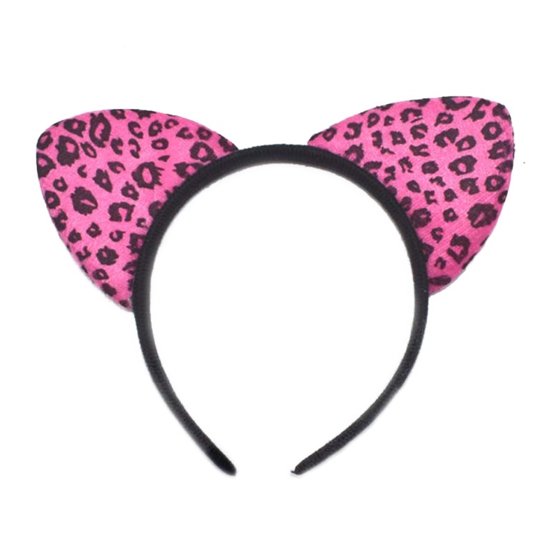 Băng Đô Cài Tóc Tai Mèo Họa Tiết Da Báo / Hổ / Bò Sữa Độc Đáo Thời Trang