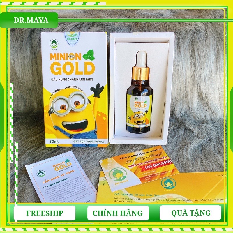 Dầu húng chanh lên men Minion Gold Dr.Maya thể tích 30ml
