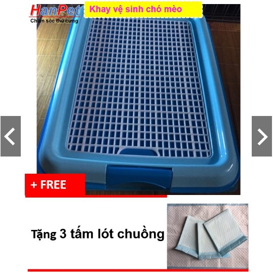 Khay vệ sinh cho chó dạng lưới cải tiến (Ladiep 377b)+ Tặng 3 tấm lót chuồng, sàn xe