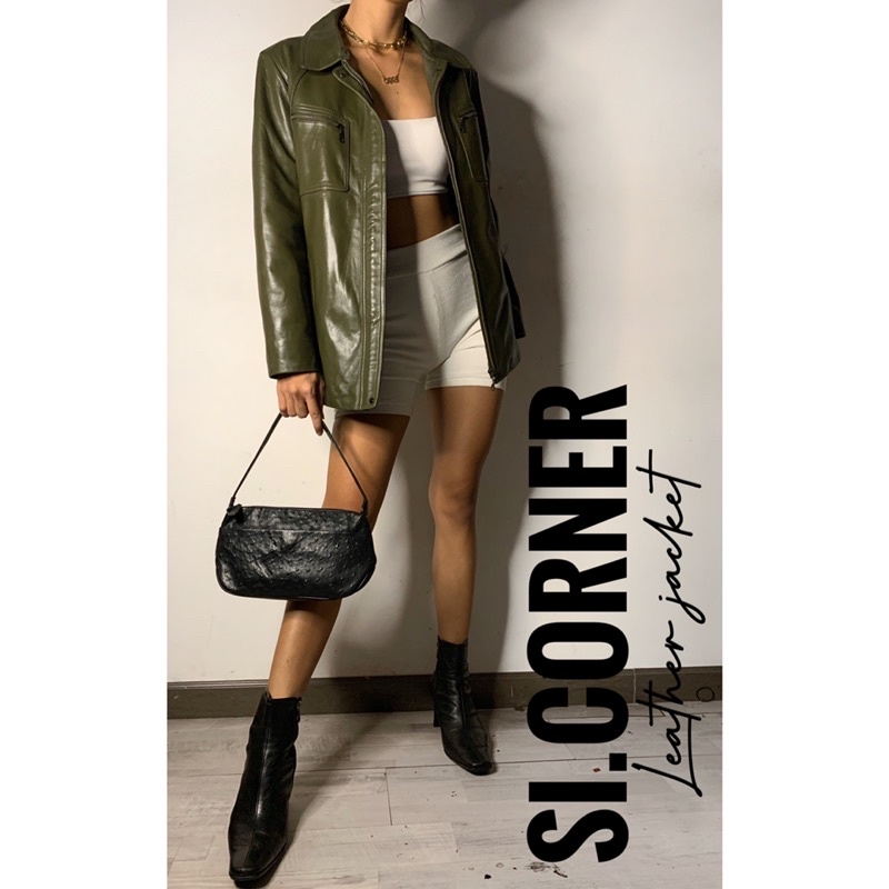 𝗟𝗘𝗔𝗧𝗛𝗘𝗥 𝗝𝗔𝗖𝗞𝗘𝗧 2hand Áo Khoác Da Thật