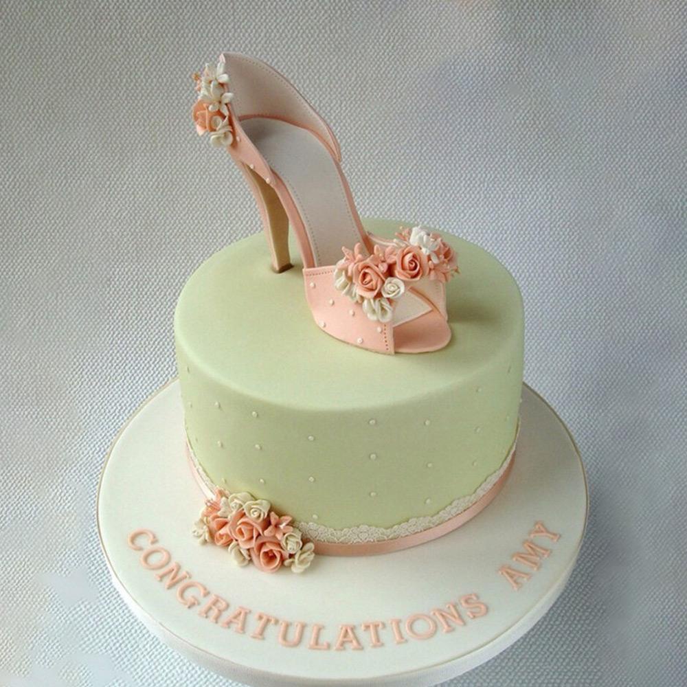 KUNHEV Set 9 Khuôn Tạo Hình Chiếc Giày Cao Gót Trang Trí Bánh