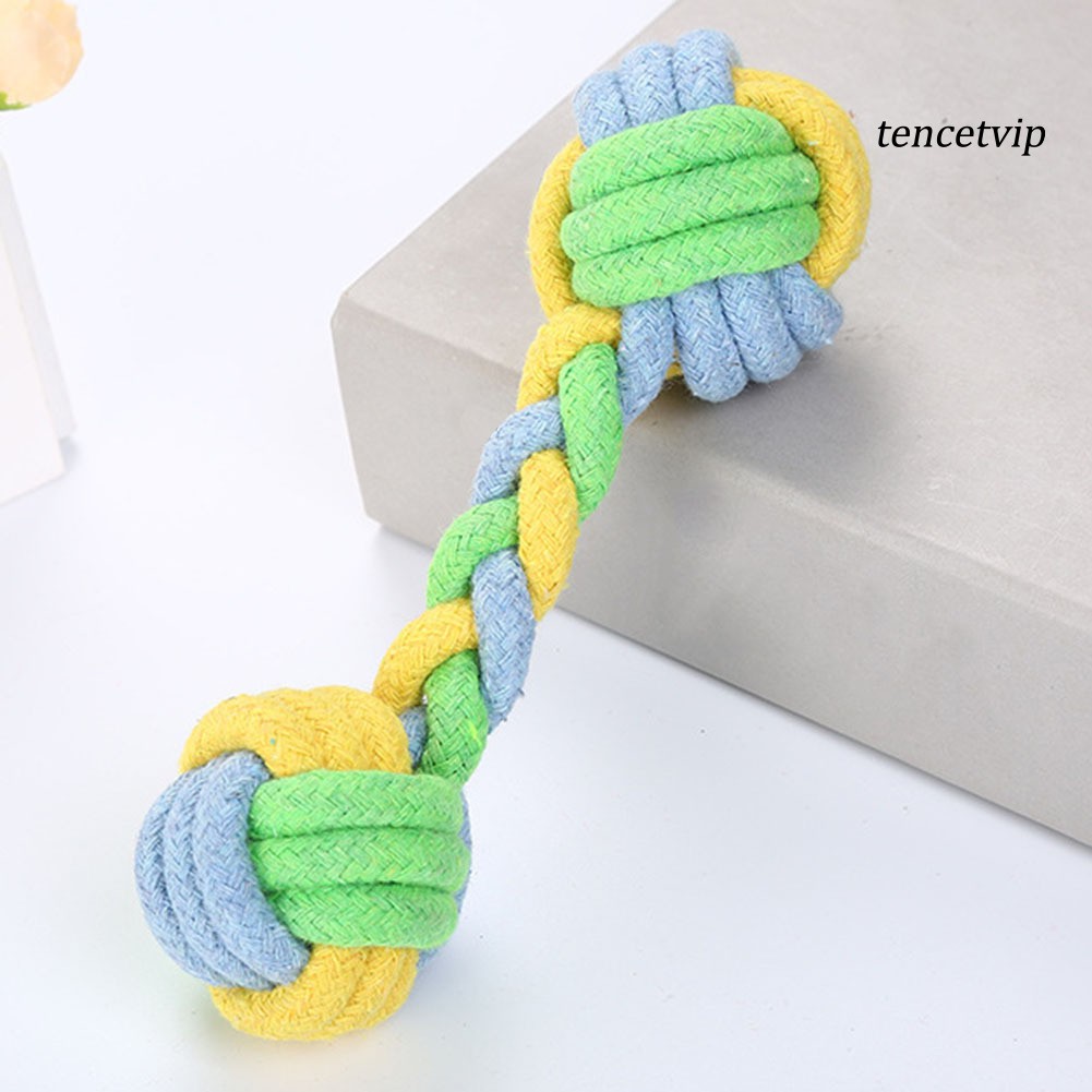 Đồ chơi gặm răng kiểu dáng dây tết nhiều màu sắc thú vị chuyên dùng cho thú cưng